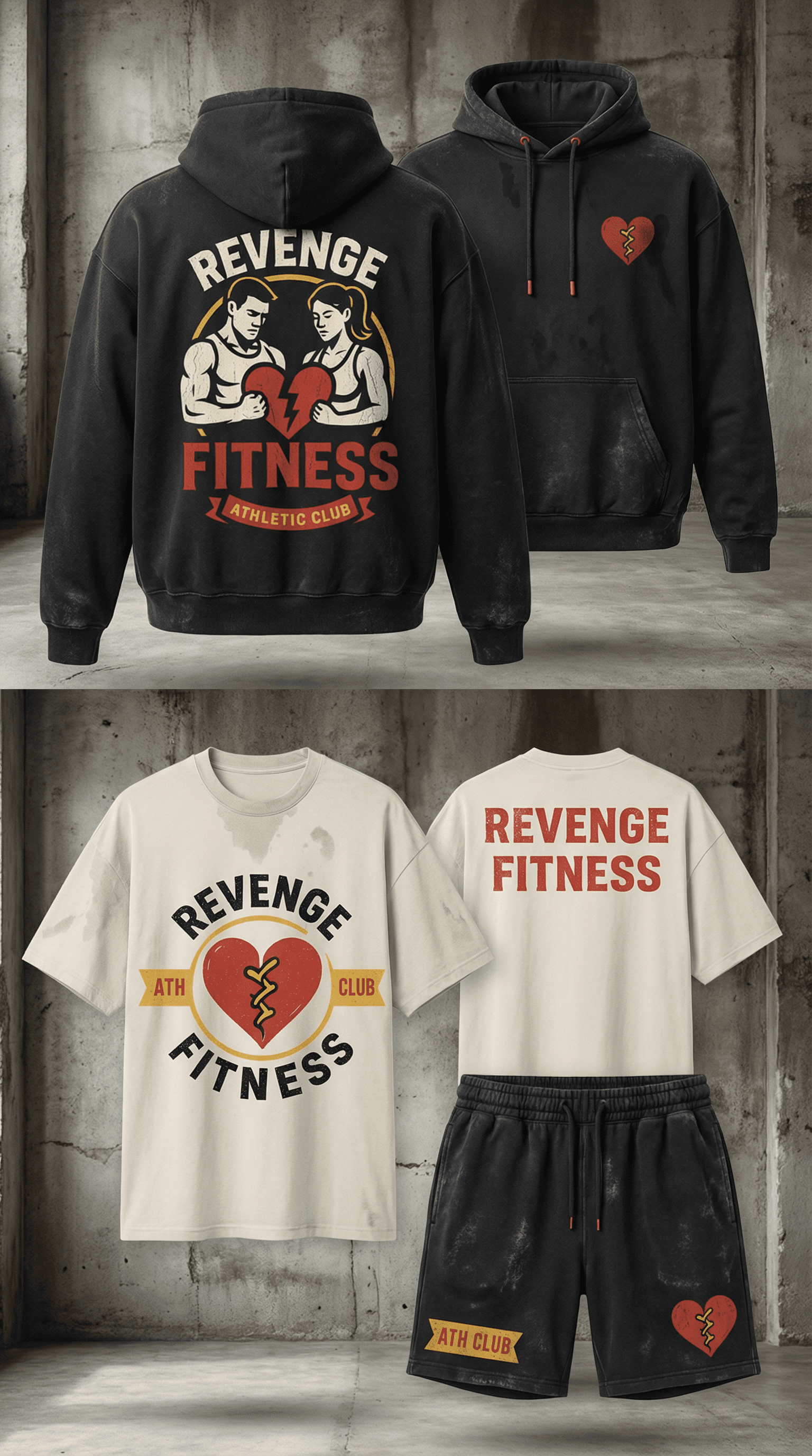 Revenge Fitness apparel brand system