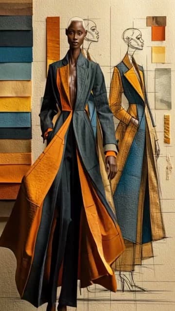 AI fashion design concept illustration